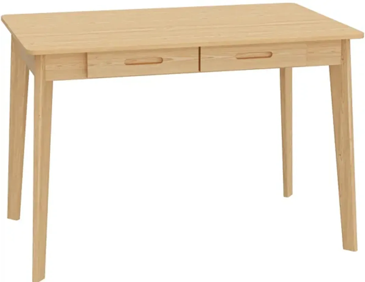 21.7 in. H Retangular burlywood Wood 2 Drawer Computer Desk