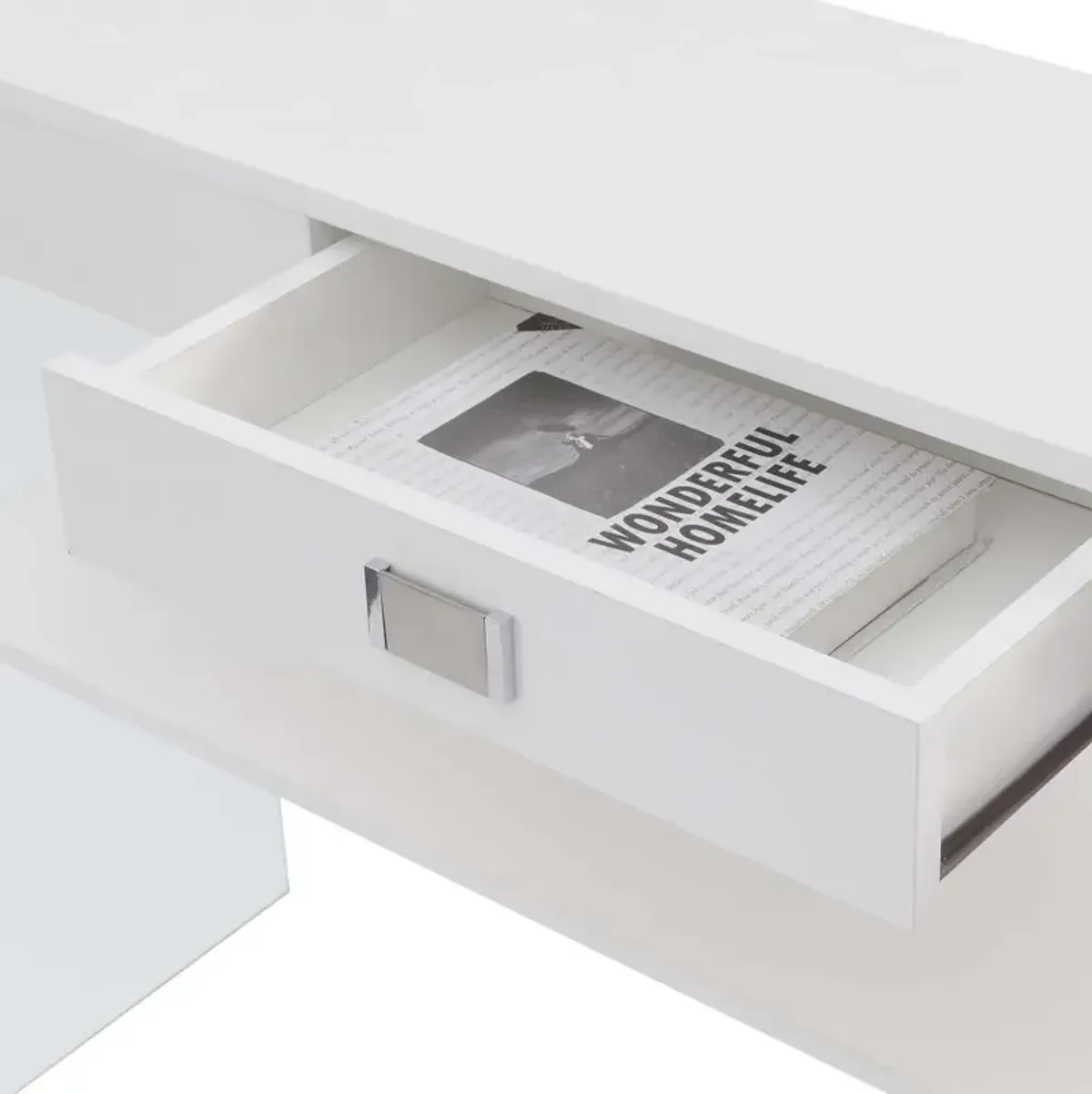 Convenience Concepts Soho 1 Drawer Console Table, White