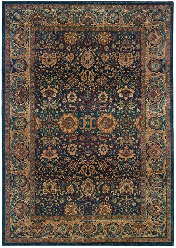 Kharma 5'3" x 7'6" Blue Rug