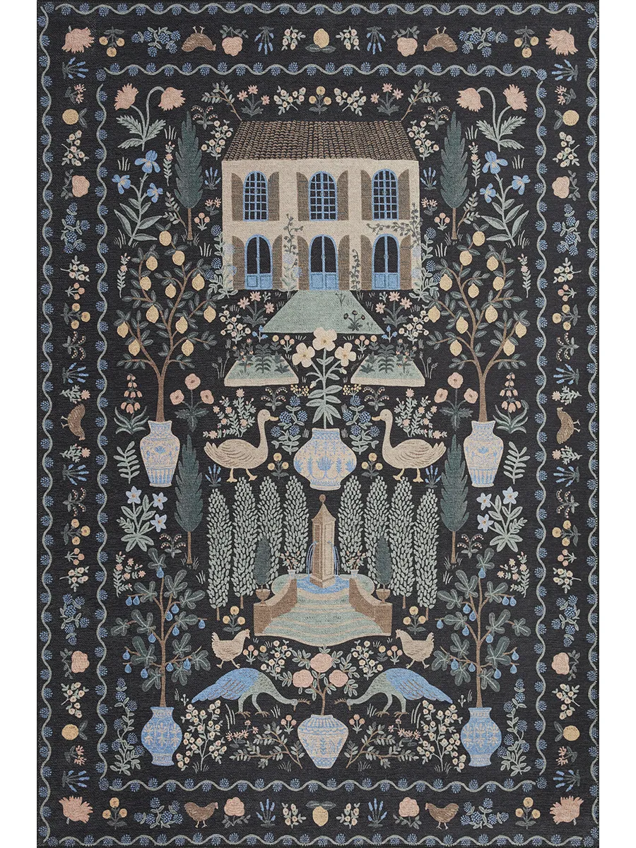 Menagerie MEN03 Black 7'6" x 9'6" Rug