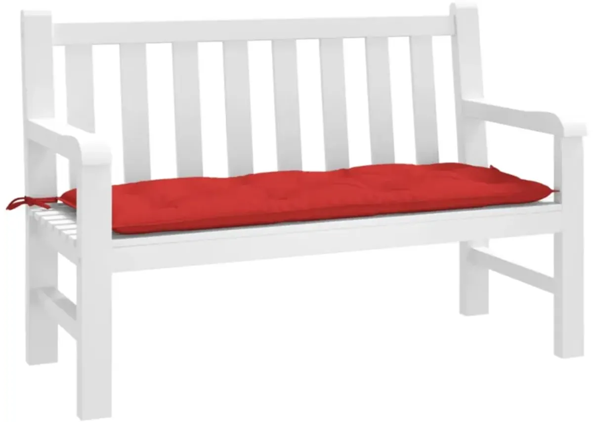 vidaXL Garden Bench Cushion - 47.2"x19.7" Oxford Fabric in Vibrant Red with Hollow Fiber Filling for Patio, Garden, Indoor and Outdoor Use