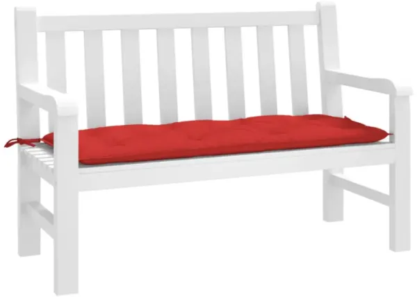 vidaXL Garden Bench Cushion - 47.2"x19.7" Oxford Fabric in Vibrant Red with Hollow Fiber Filling for Patio, Garden, Indoor and Outdoor Use