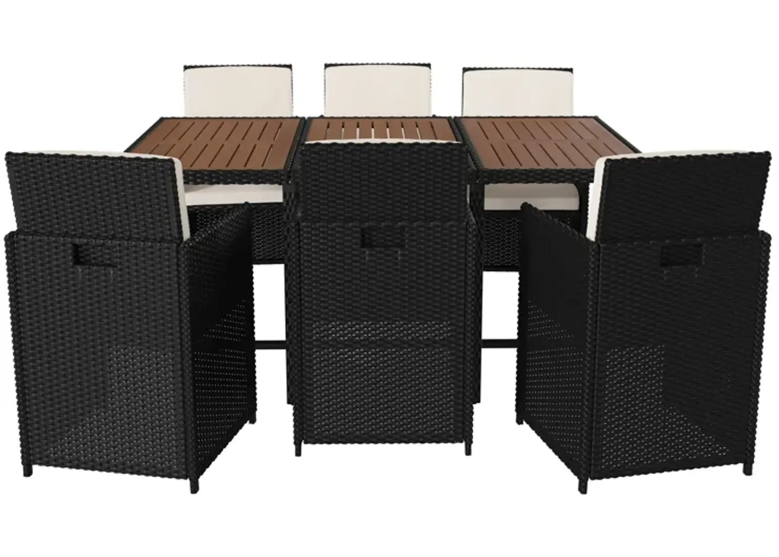 7 PC Gray/Black Patio Set