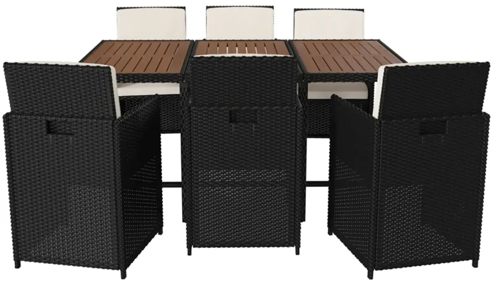 7 PC Gray/Black Patio Set