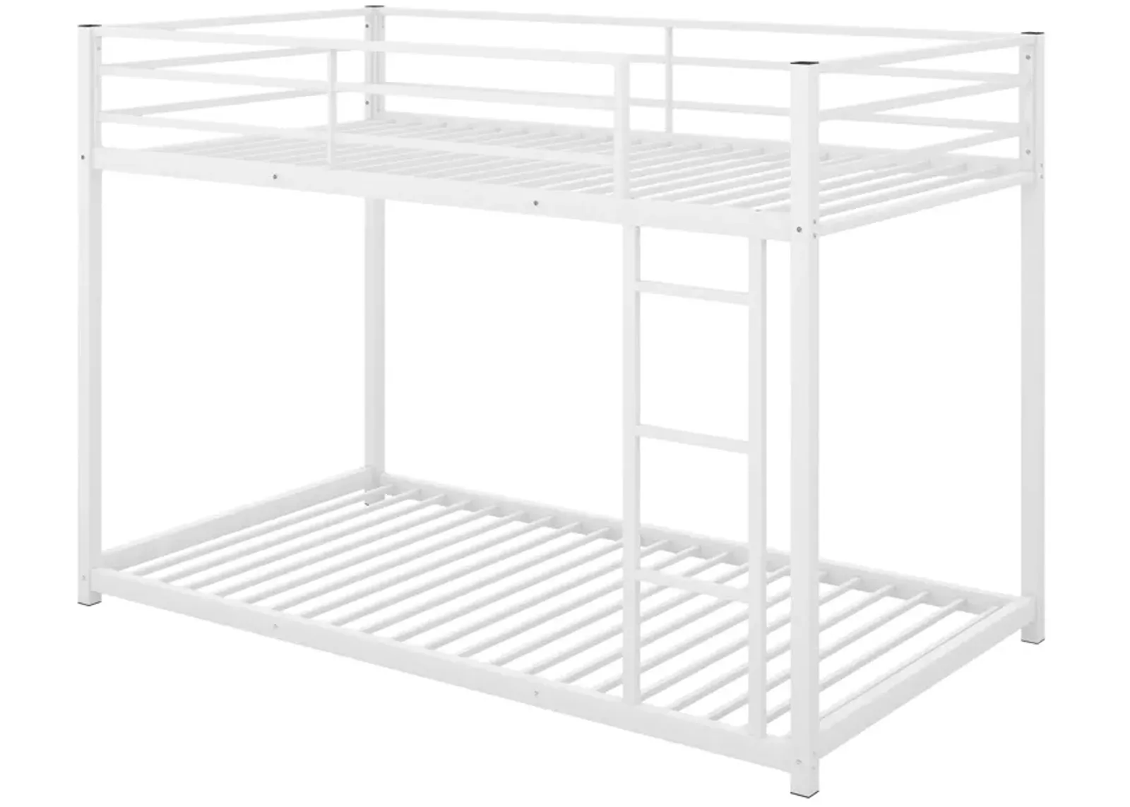 Merax Twin over Twin Metal Low Bunk Bed with Ladder