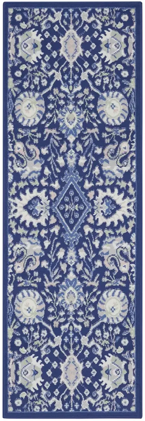 Whimsicle WHS10 Navy/Multicolor 2' x 8' Rug