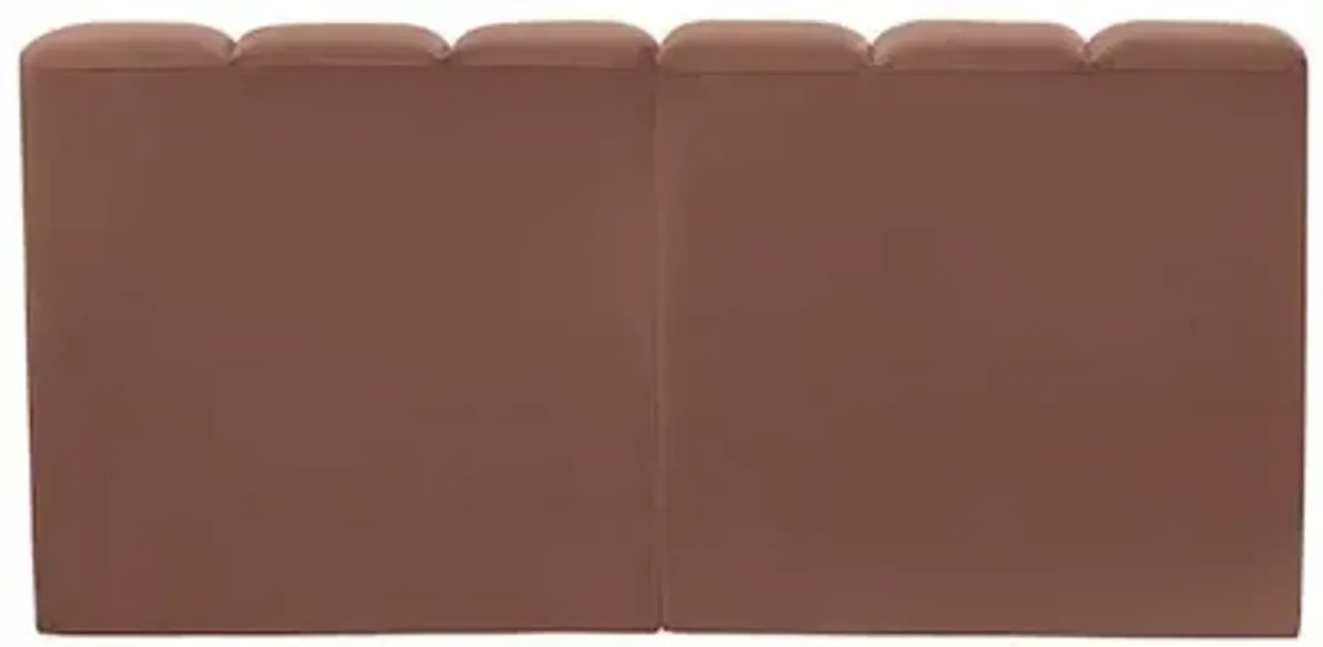 Meridian Furniture Arc Cognac Vegan Leather Modular Sofa