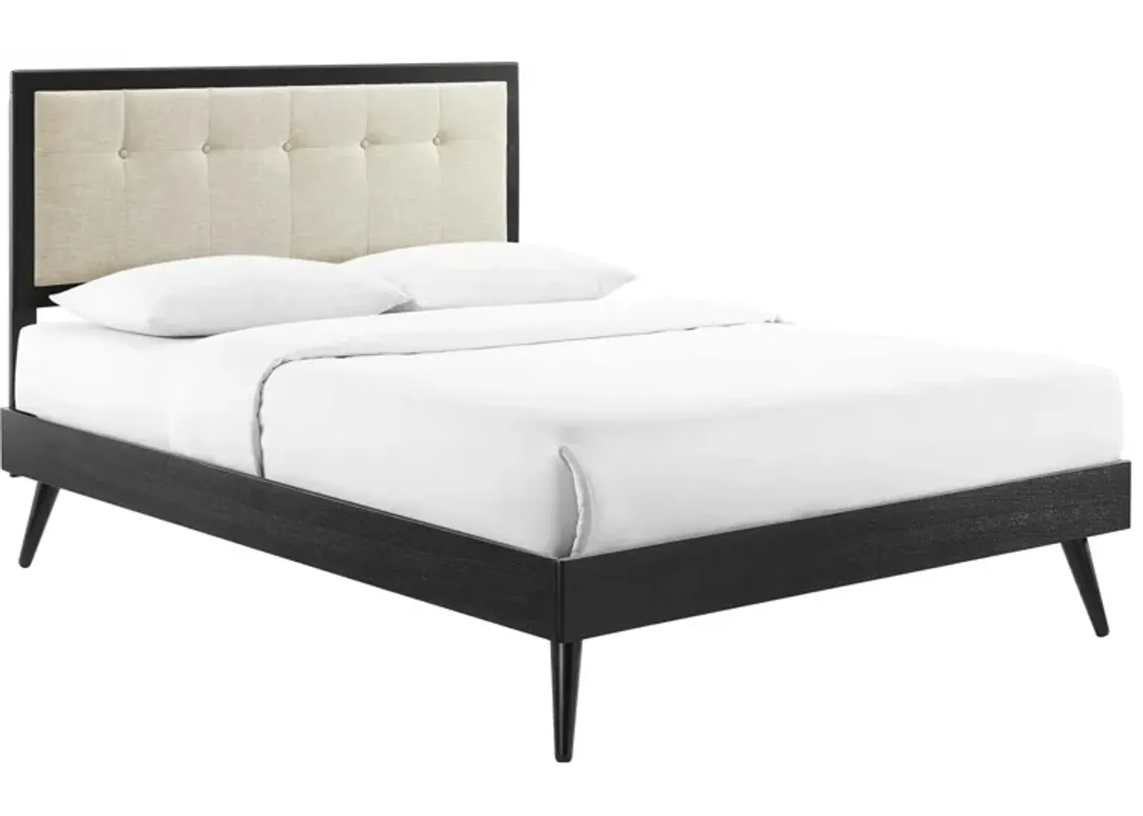 Modway - Willow King Wood Platform Bed with Splayed Legs