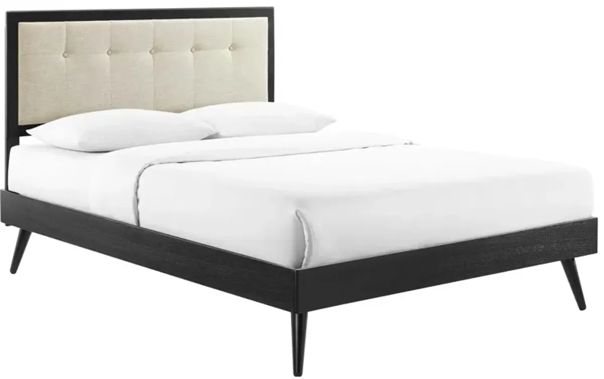 Modway - Willow King Wood Platform Bed with Splayed Legs