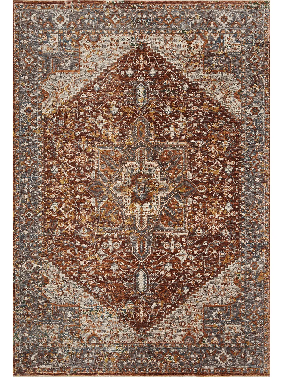 Lourdes LOU02 Rust/Multi 7'10" x 10' Rug