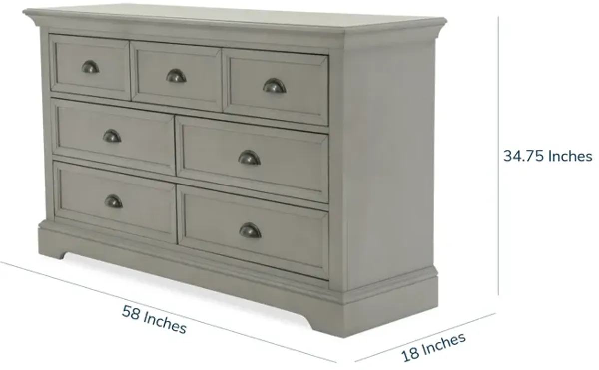 Tamarack 7-Drawer Dresser in Gray