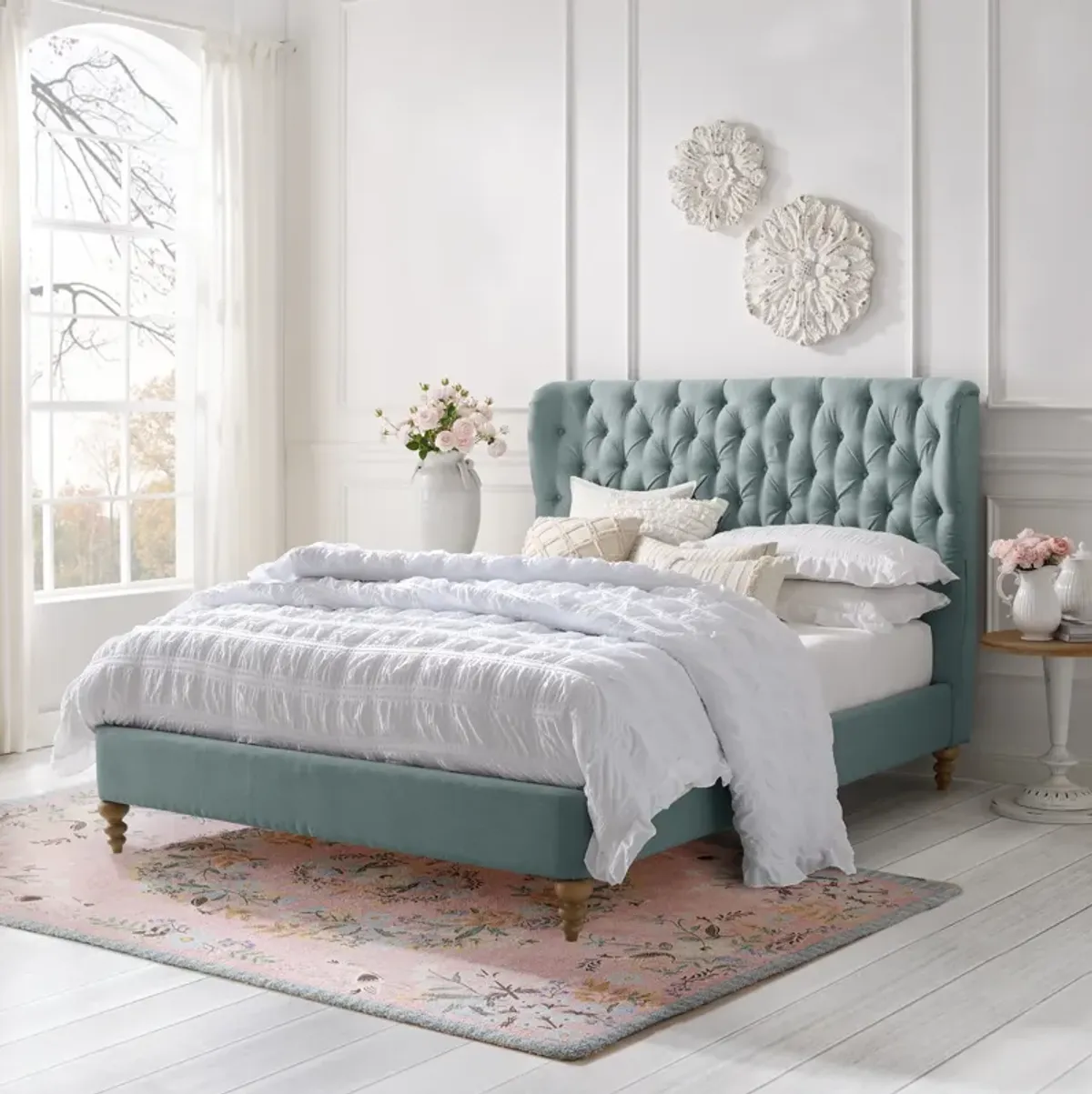 Rustic Manor Adilyn Linen Platform Bed