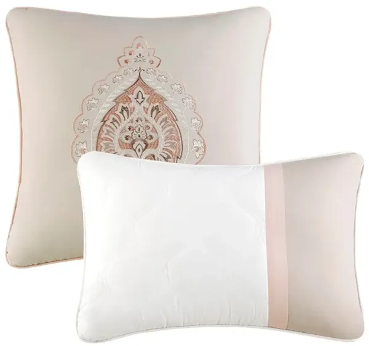 Gracie Mills Ronny 8-Piece Damask-Inspired Comforter Set