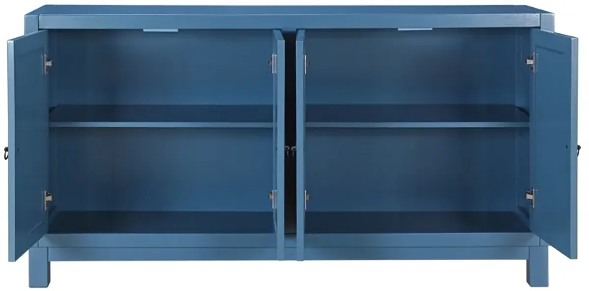 Merax 4 Door Buffet Cabinet with Pull Ring Handles Storage Sideboard