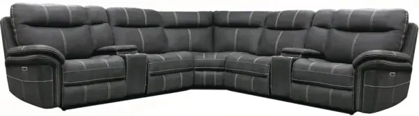 Parker Living 7 Piece Modular Power Reclining Sectional with Power Adjustable Headrests