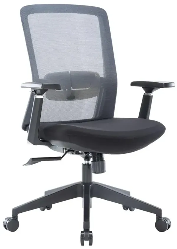 LeisureMod Ingram Modern  Office Task Chair with adjustable armrests