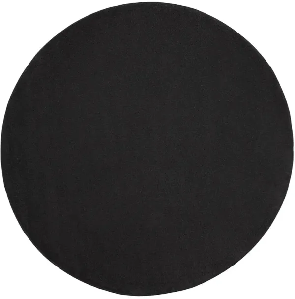 Nourison Essentials NRE01 Black 6' x Round Rug