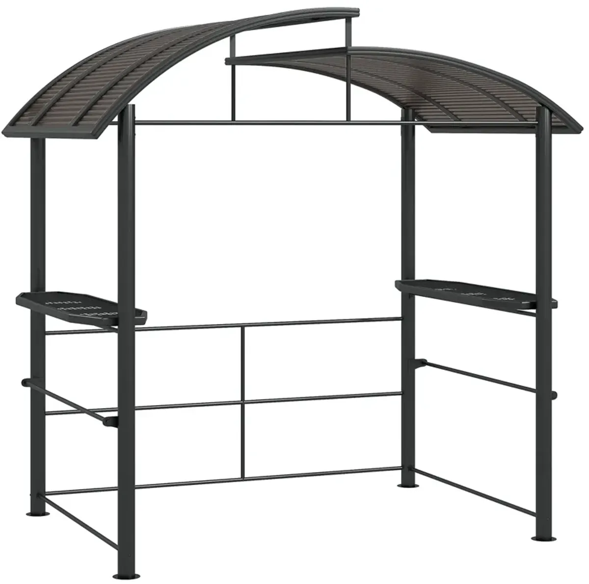 8' x 5' Outdoor Grill Gazebo BBQ Canopy with Vented PC Roof, Side Shleves