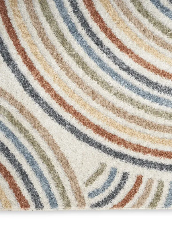 Astra Machine Washable ASW08 Ivory/Multicolor 7'10" x 10' Rug