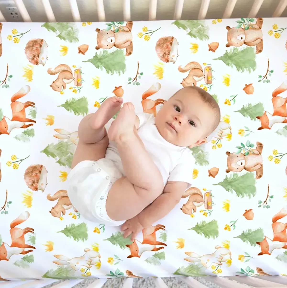 Super Soft Fitted Crib Sheet - Forest Friends