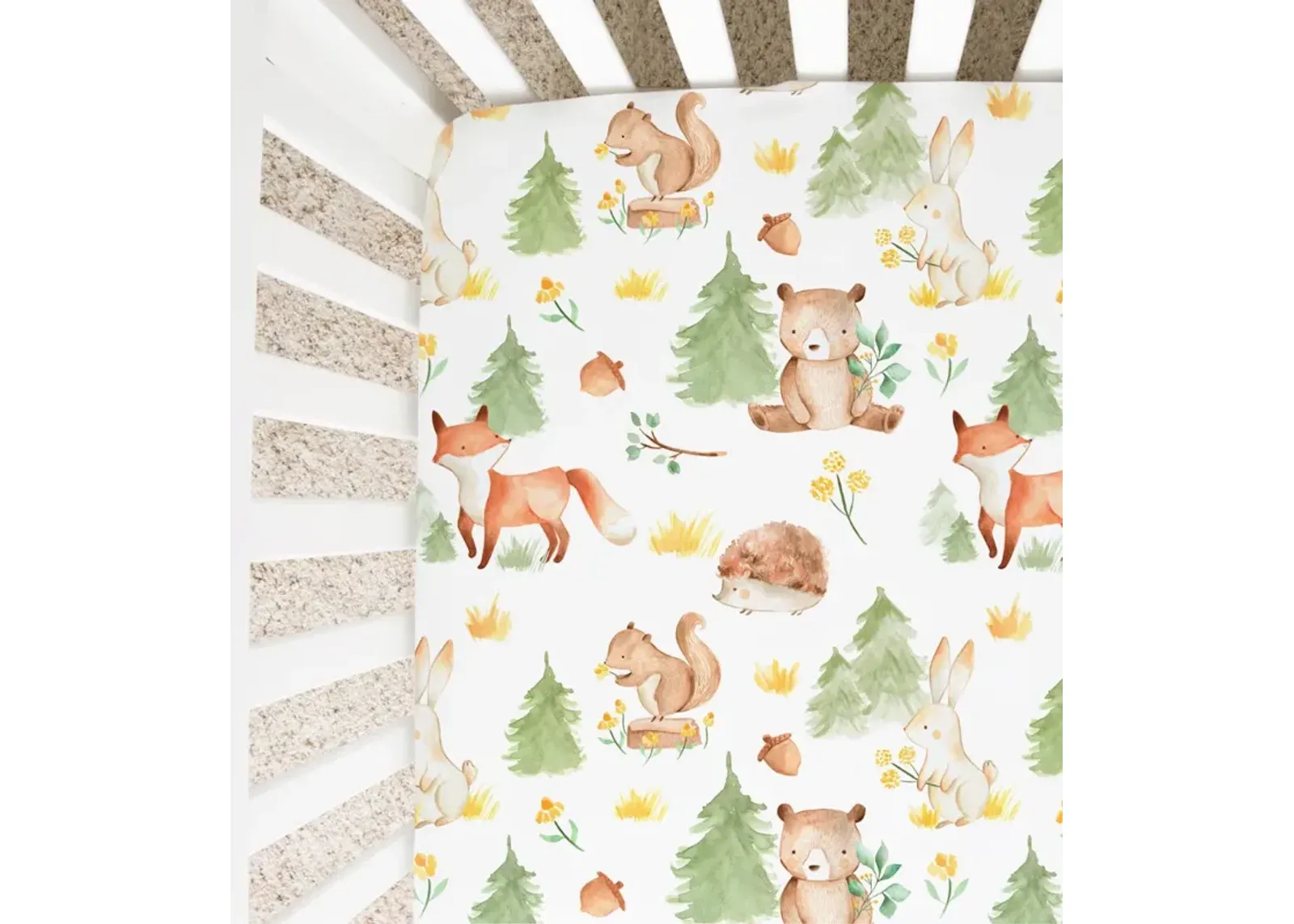 Super Soft Fitted Crib Sheet - Forest Friends