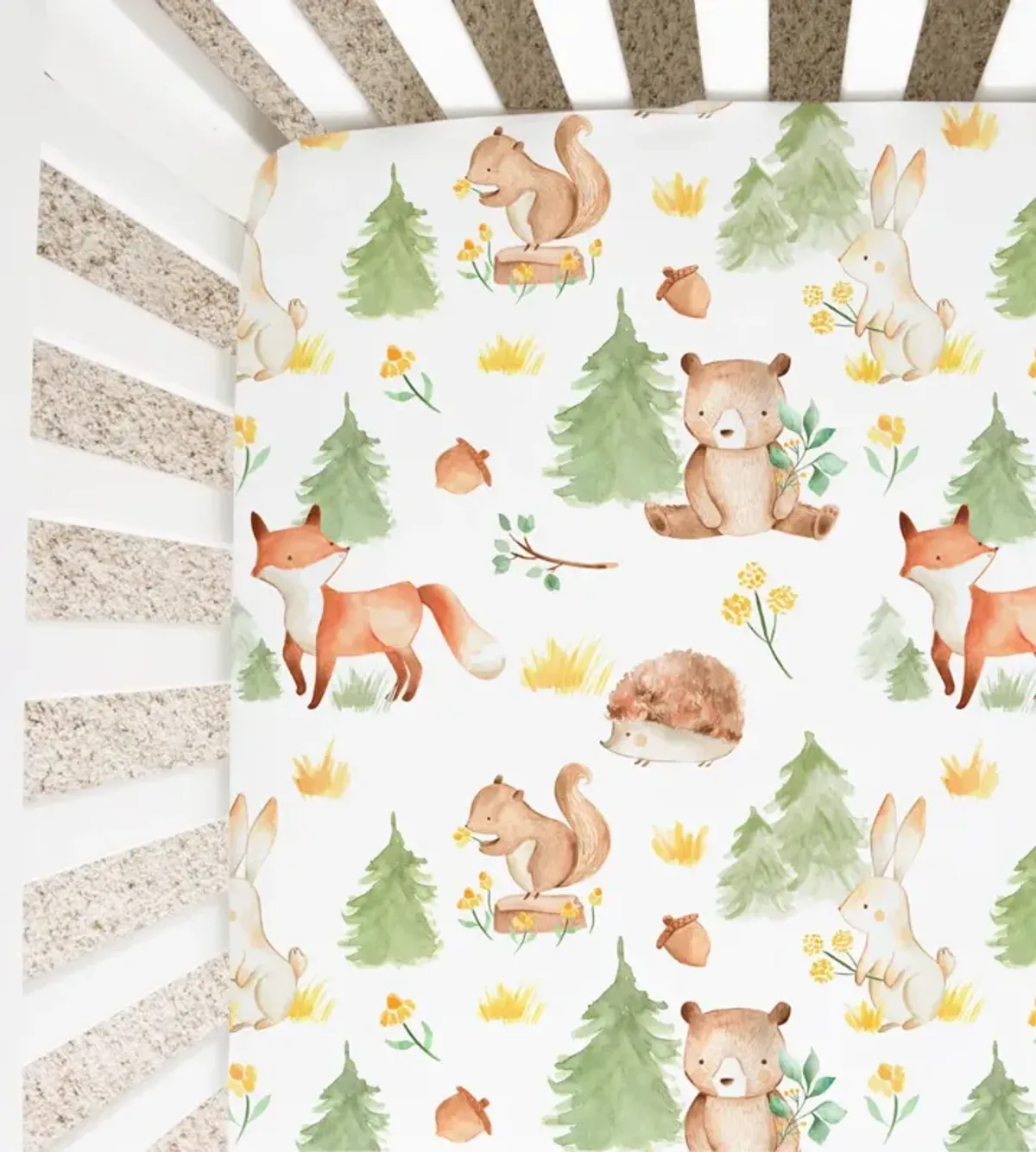 Super Soft Fitted Crib Sheet - Forest Friends