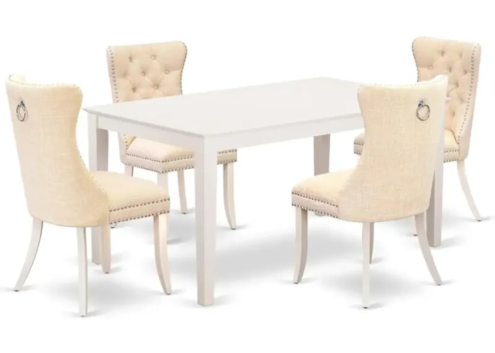 5 Piece Kitchen Table & Chairs Set Contains a Rectangle Dining Table