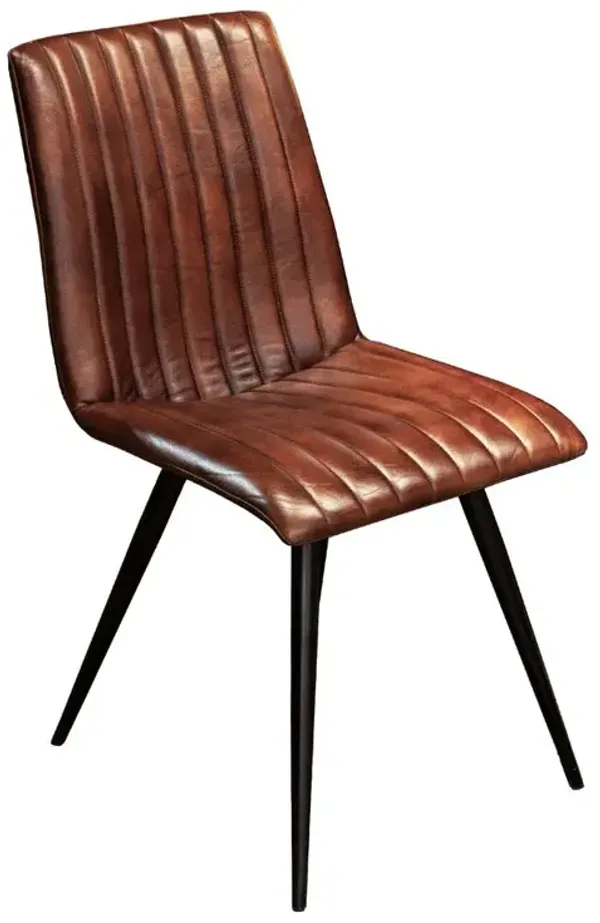 World Interiors Brisbane Dining Chair In Hand Washed Chestnut - Set Of 2