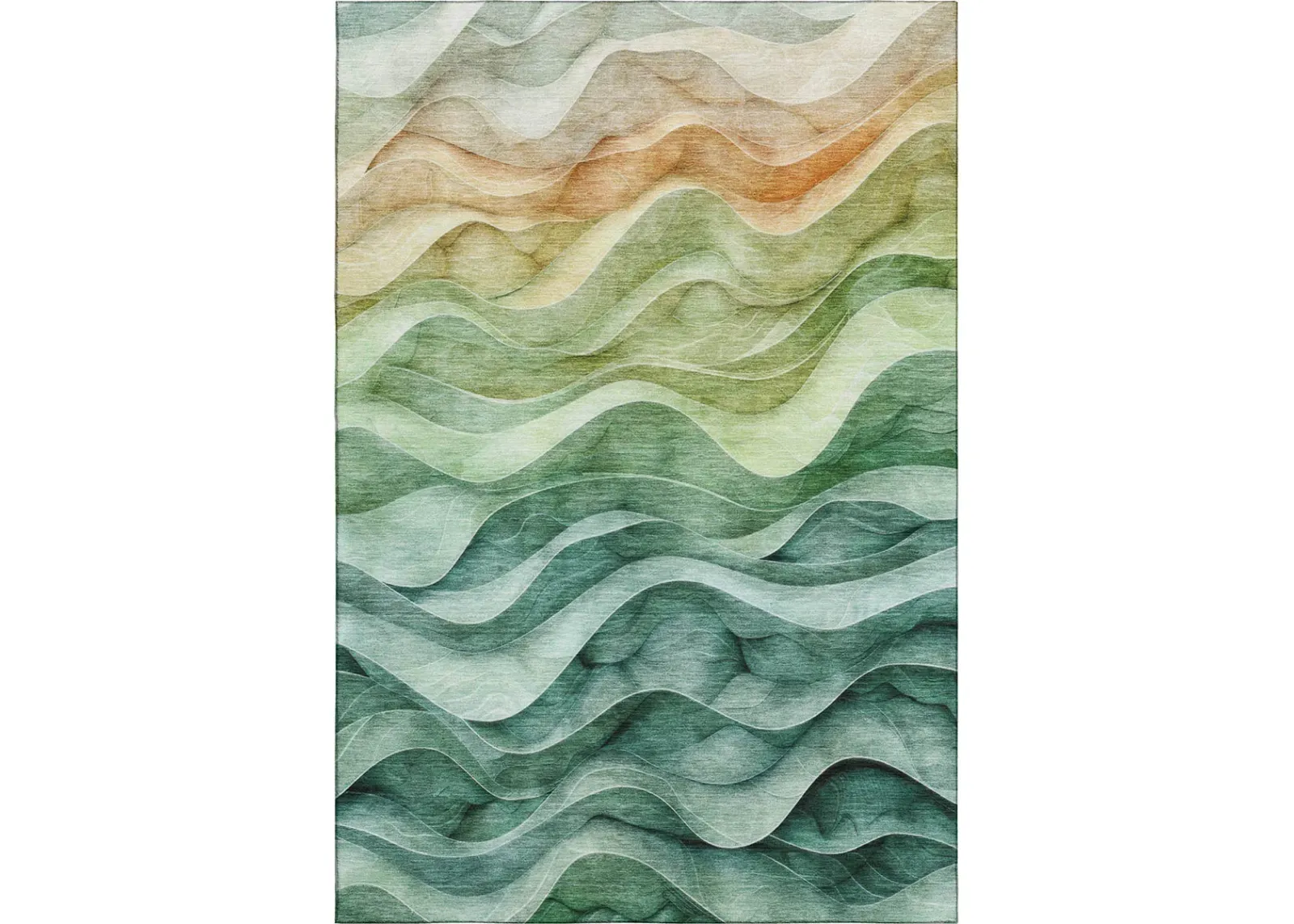 Pacifica PA4 Teal 3' x 5' Rug