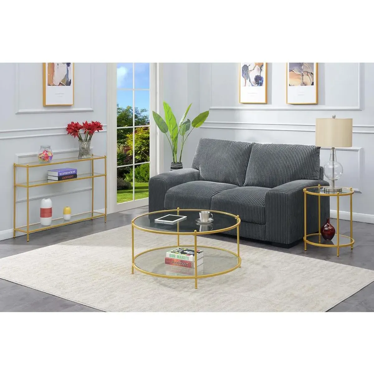 Convenience Concepts Royal Crest 3 Tier Coffee Table