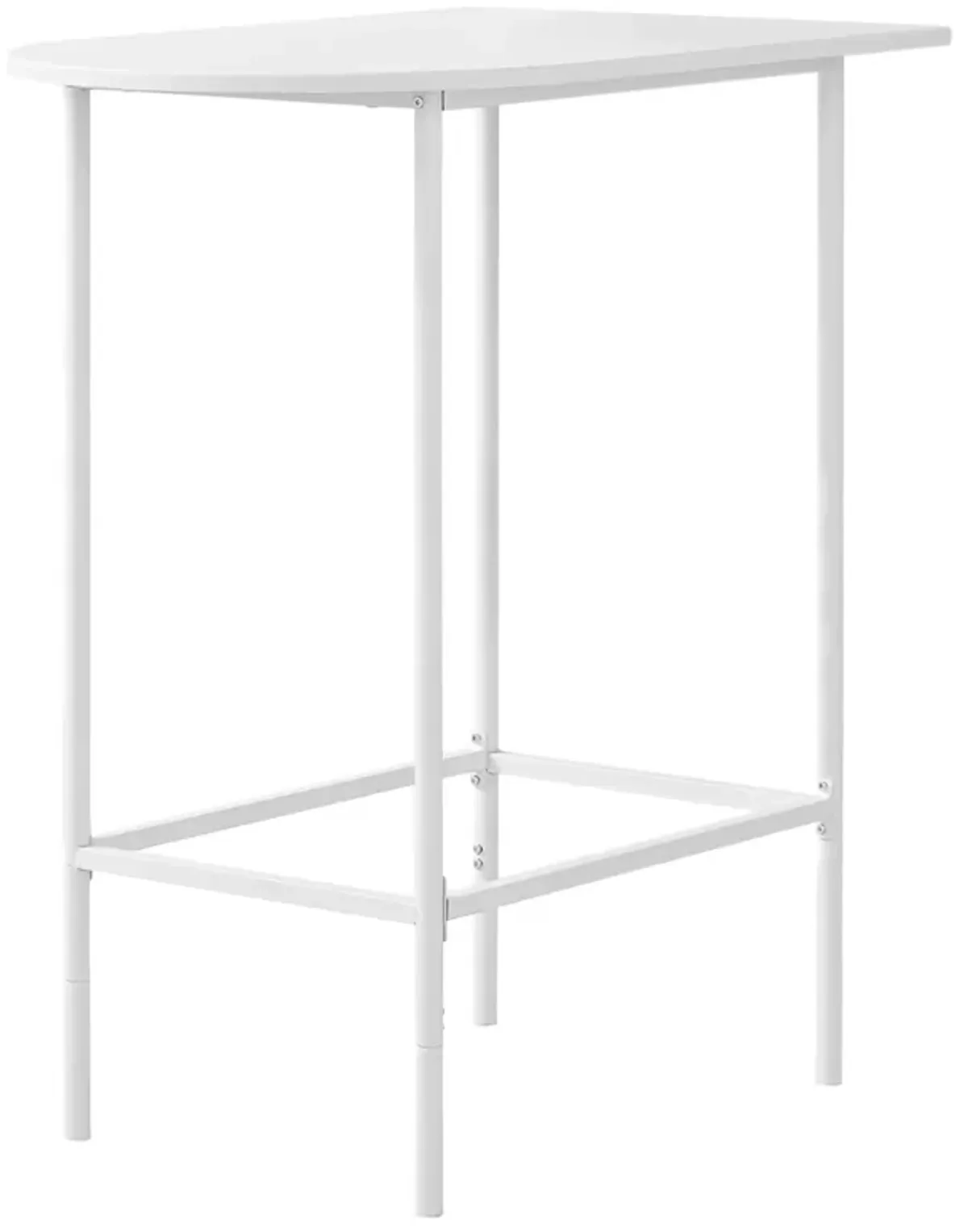 Monarch Specialties I 2376 Home Bar, Bar Table, Bar Height, Pub, 36" Rectangular, Small, Kitchen, Metal, Laminate, White, Contemporary, Modern