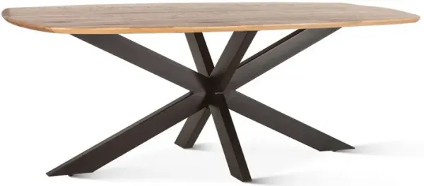 World Interiors Santa Margherita 82 Dining Table in Mango Wood and Iron