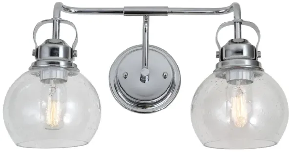 Shirley Metal Bubbled Glass Vanity Light