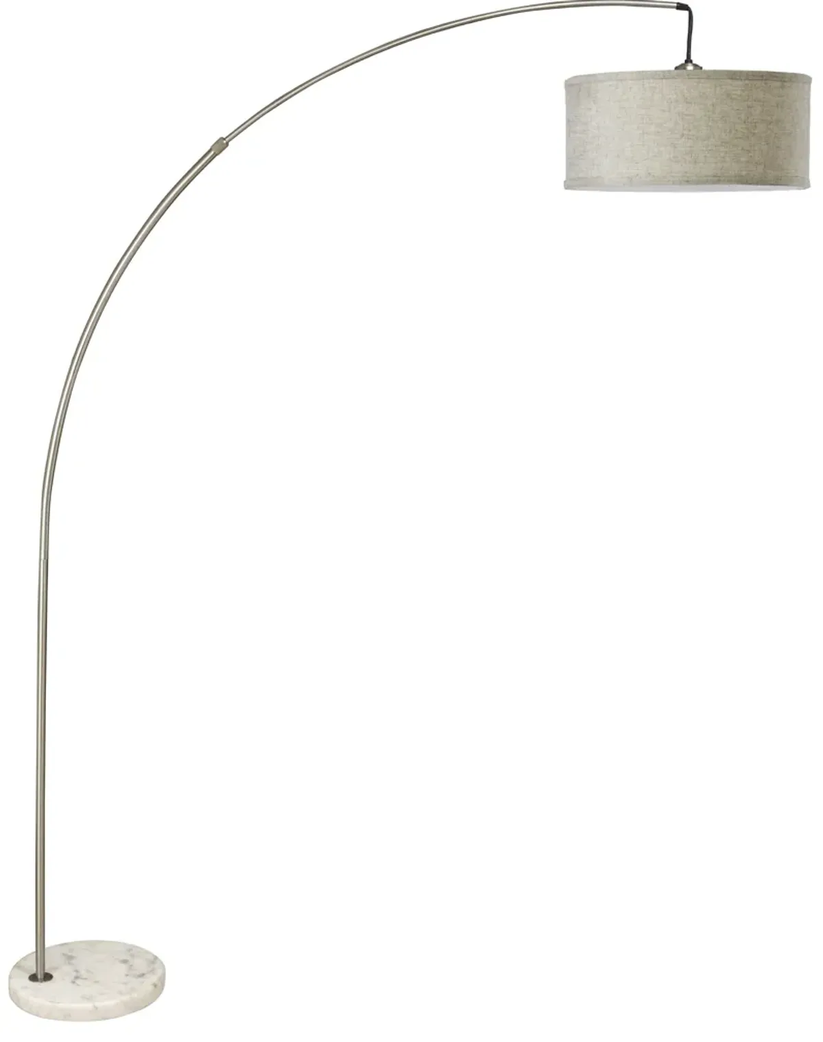 78" Silver Arch Floor Lamp With KD Shade with Double Box (1 Piece)