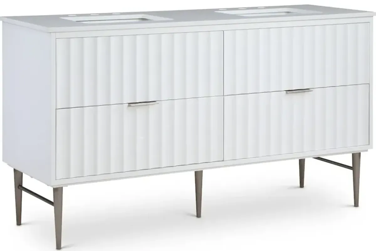 Meridian Furniture Modernist White Bathroom Vanity