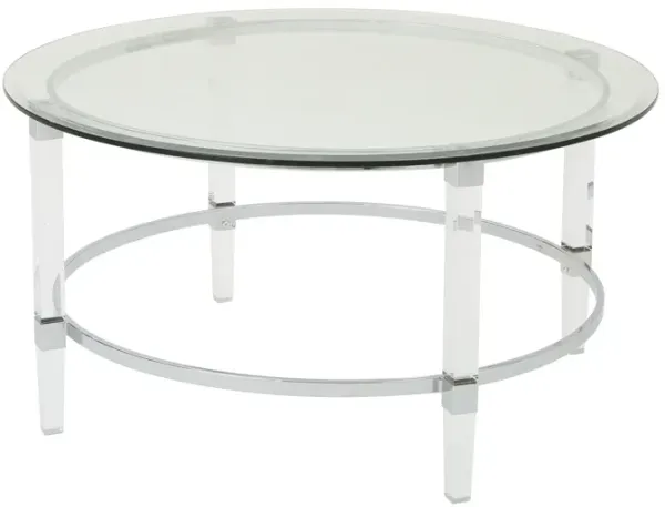 Revolving Round Coffee Table Translucent Beauty, Timeless Treasure