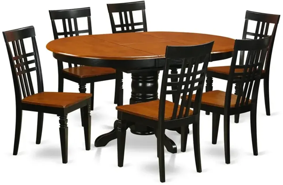 Dining Room Set Black & Cherry, AVLG7-BCH-W
