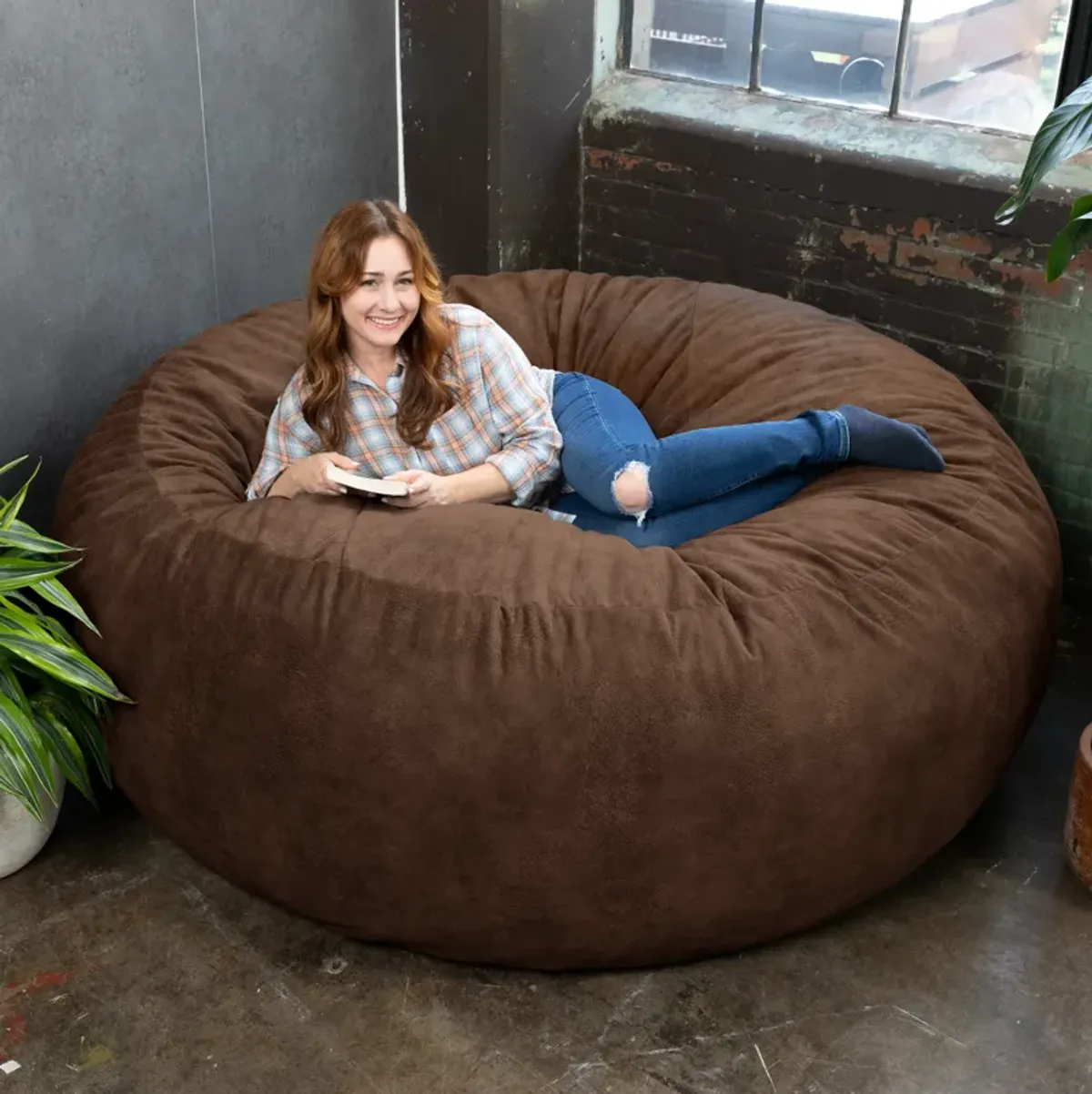 Jaxx Saxx 6 Foot Giant Bean Bag Chair - Wrangler