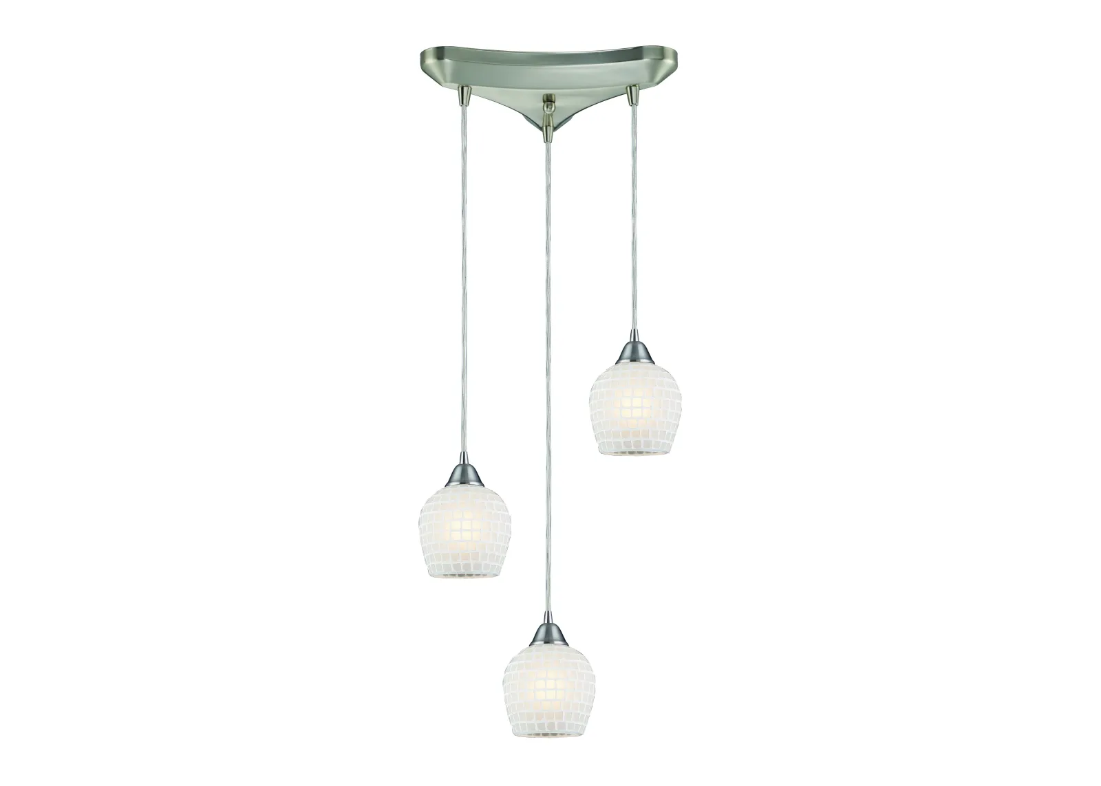 Fusion 10" Wide Configurable Multi Pendant - White