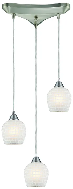 Fusion 10" Wide Configurable Multi Pendant - White