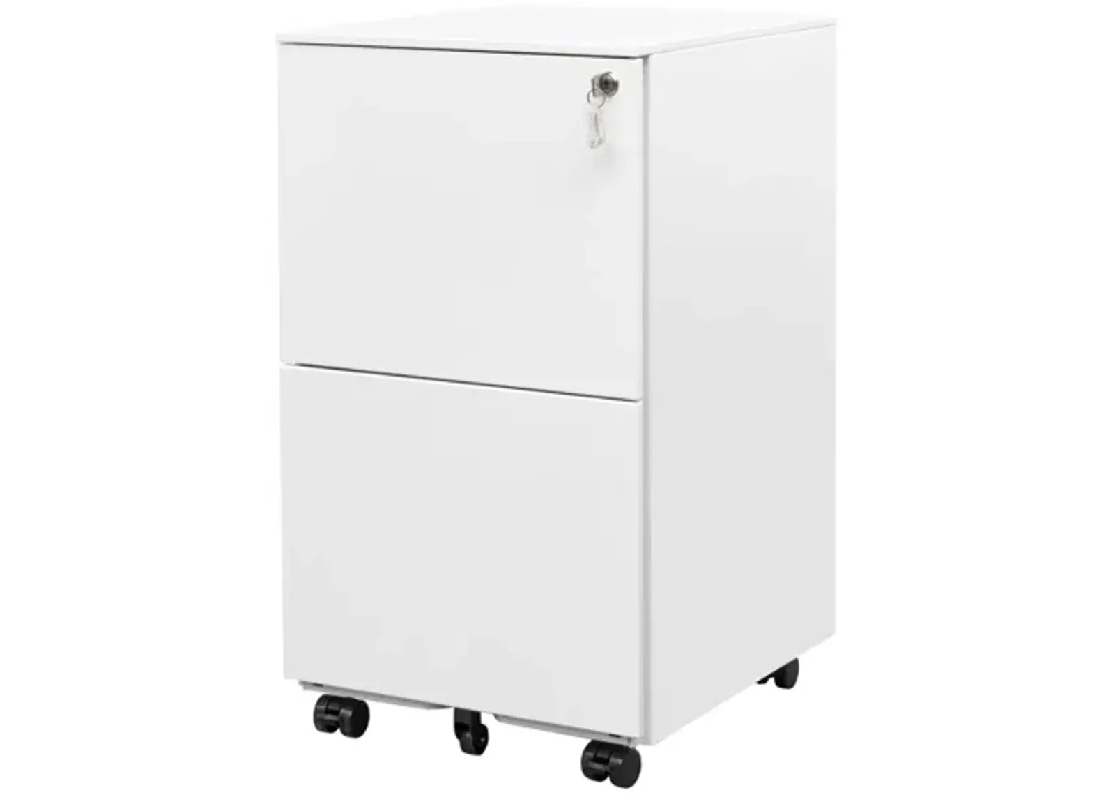 Steel Mobile File Cabinet with Lock & Anti-tilt Wheels