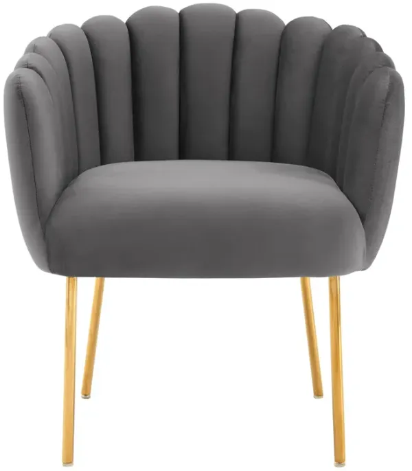 Sanna Channel Tufted Performance Velvet Armchair Gray EEI-5024-GRY