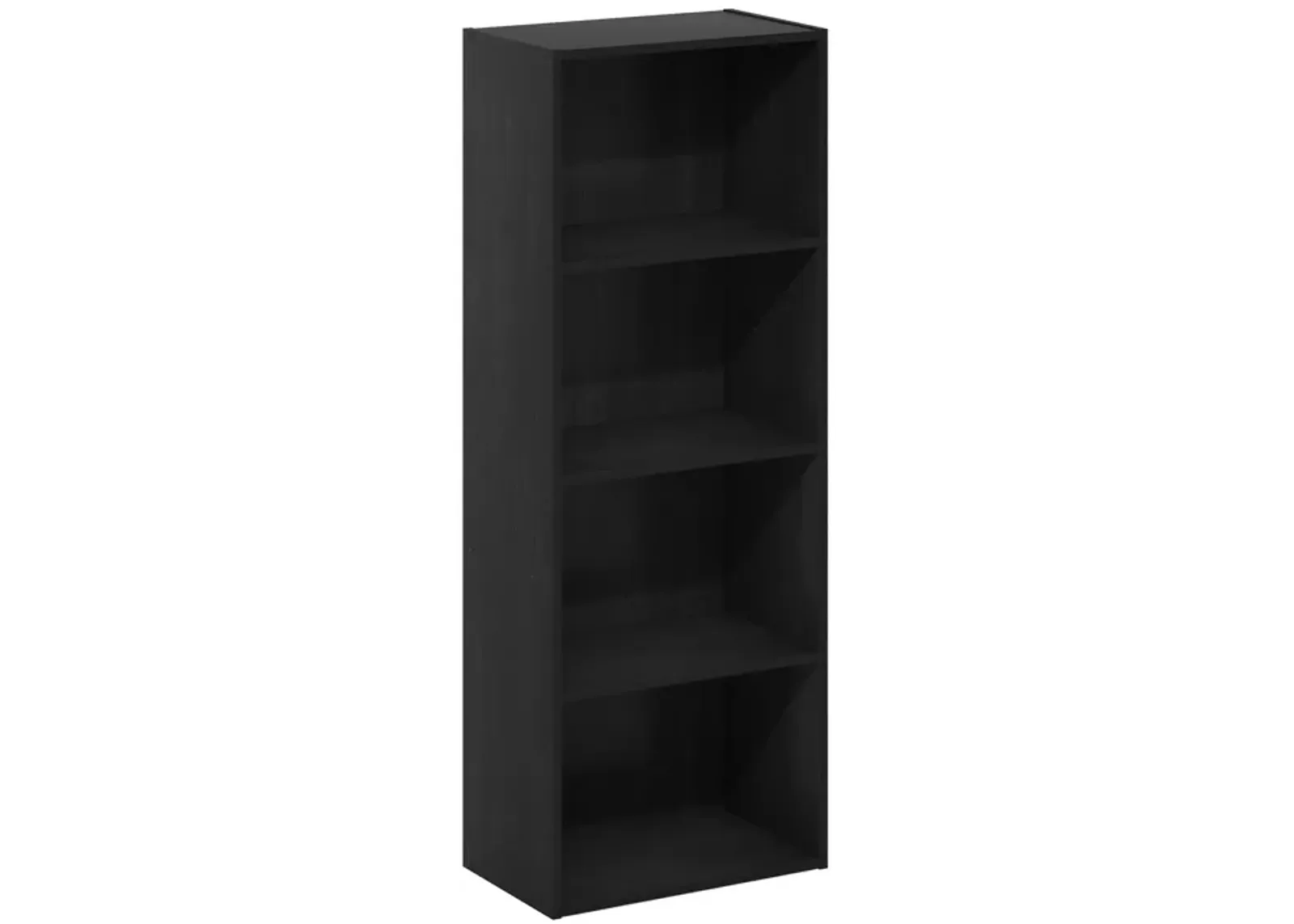 Furinno Luder Bookcase / Book / Storage, 4-Tier, Blackwood