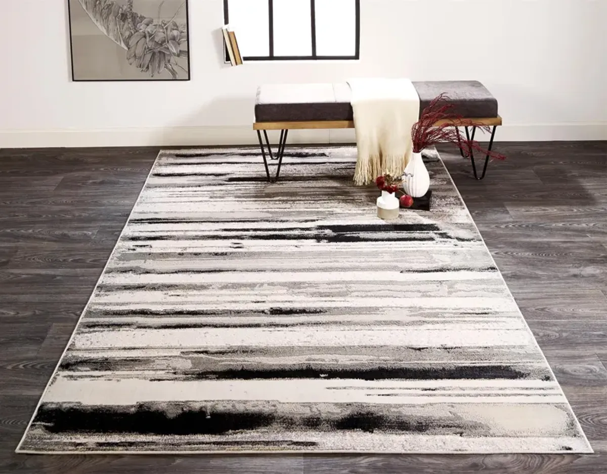 Micah 3049F Silver/Gray/Black 8' x 10' Rug