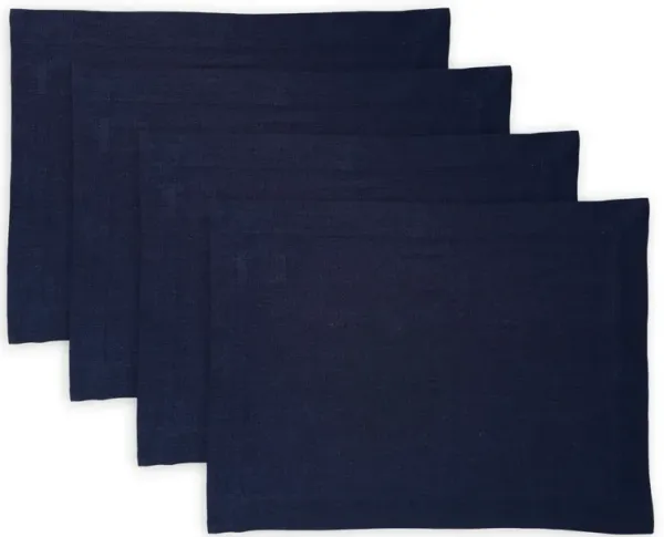 Solino Home 100% Pure Linen Placemats 14 x 19 Inch Set of 4 - Sonoma