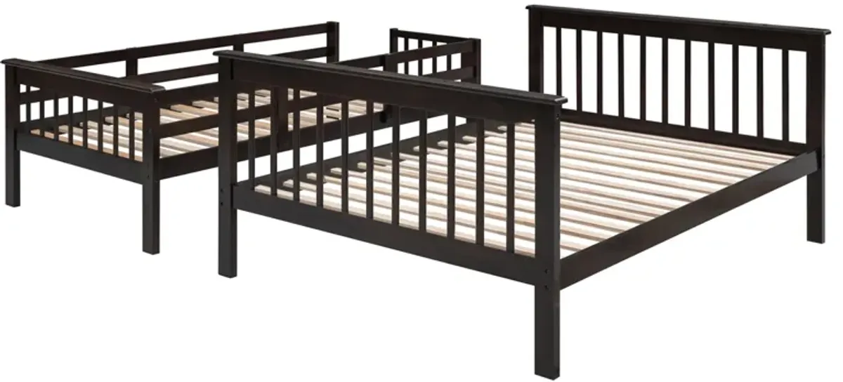 Merax Stairway Twin-Over-Full Bunk Bed with Storage and Guard Rail