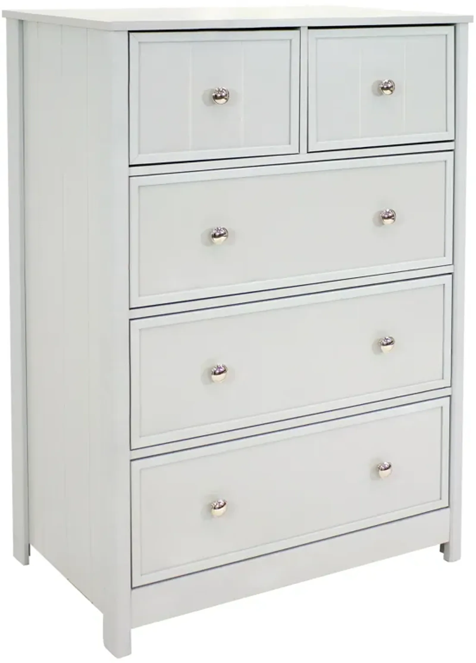 Sunnydaze Beadboard Vertical Dresser with 5 Drawers - Gray - 43.5 in