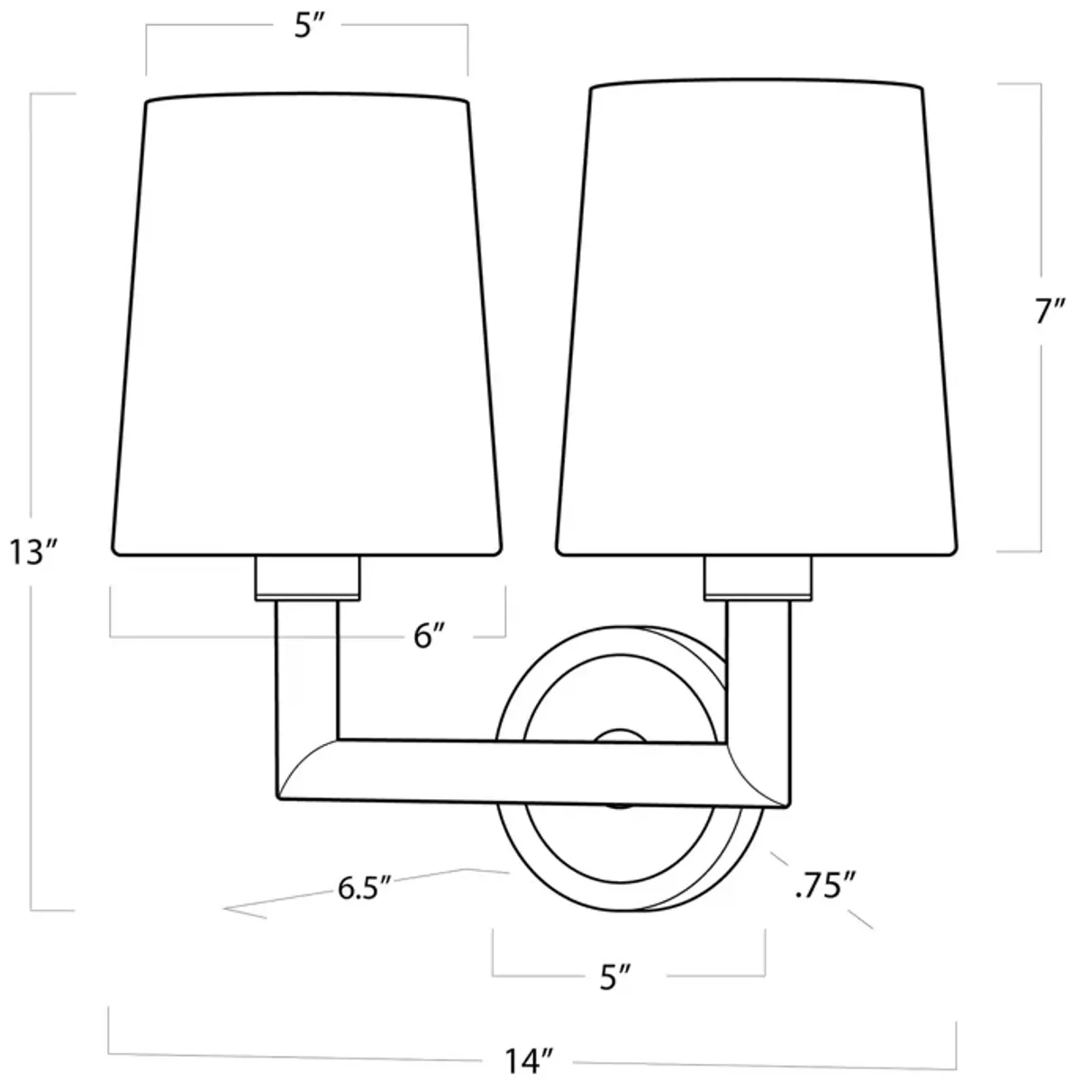 Legend Sconce Double