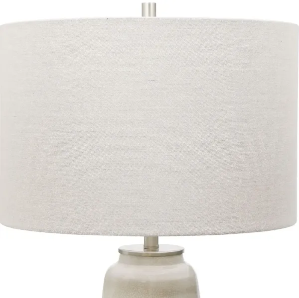 Uttermost Comanche White Crackle Table Lamp