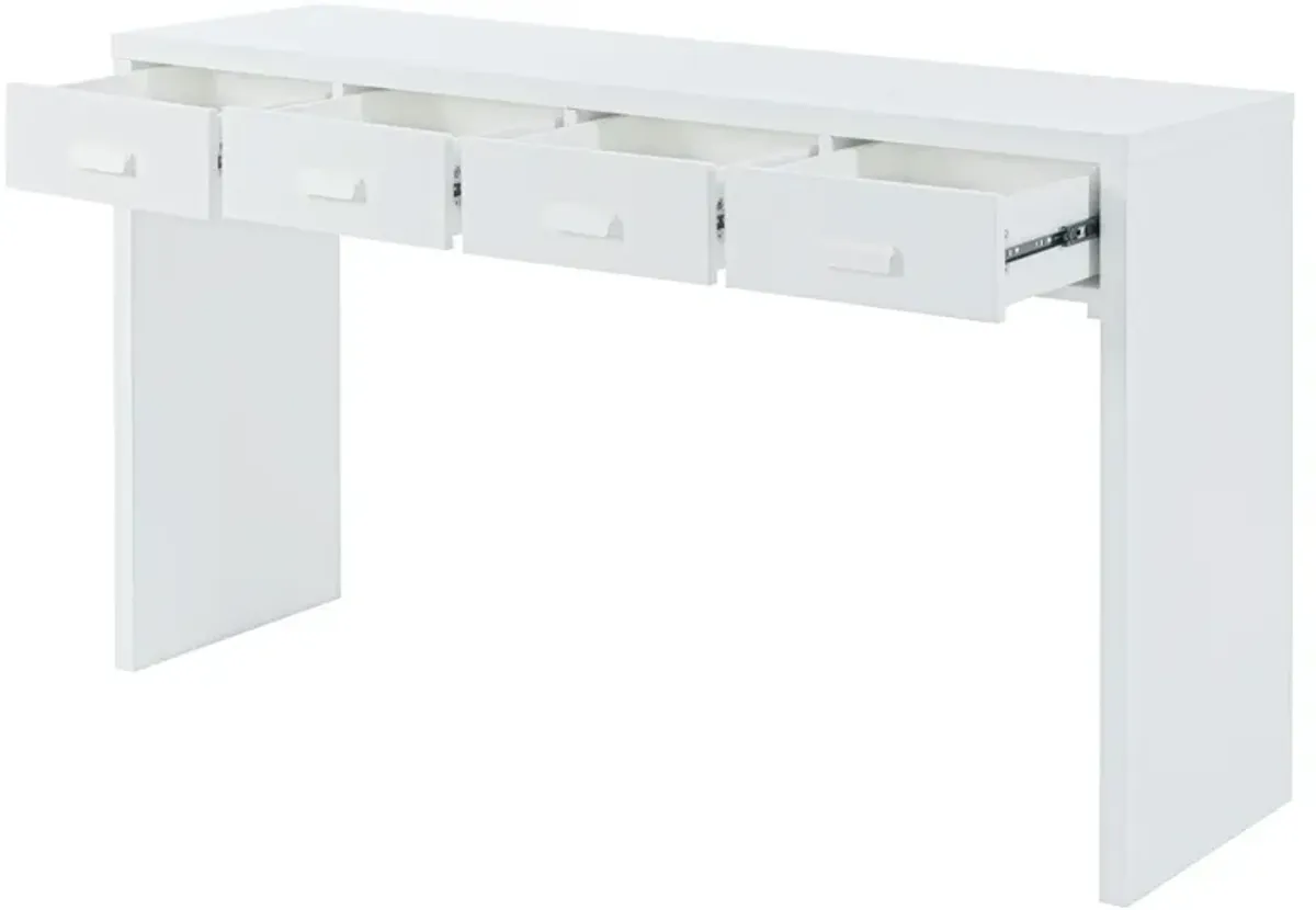 Merax Modern Minimalist Console Table with Four Drawers